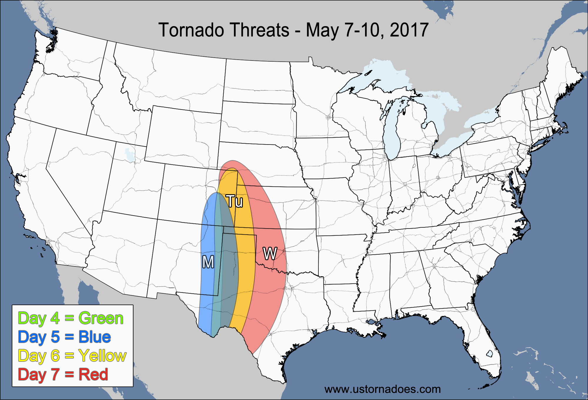 Tornado Threat Forecast: May 4-10, 2017