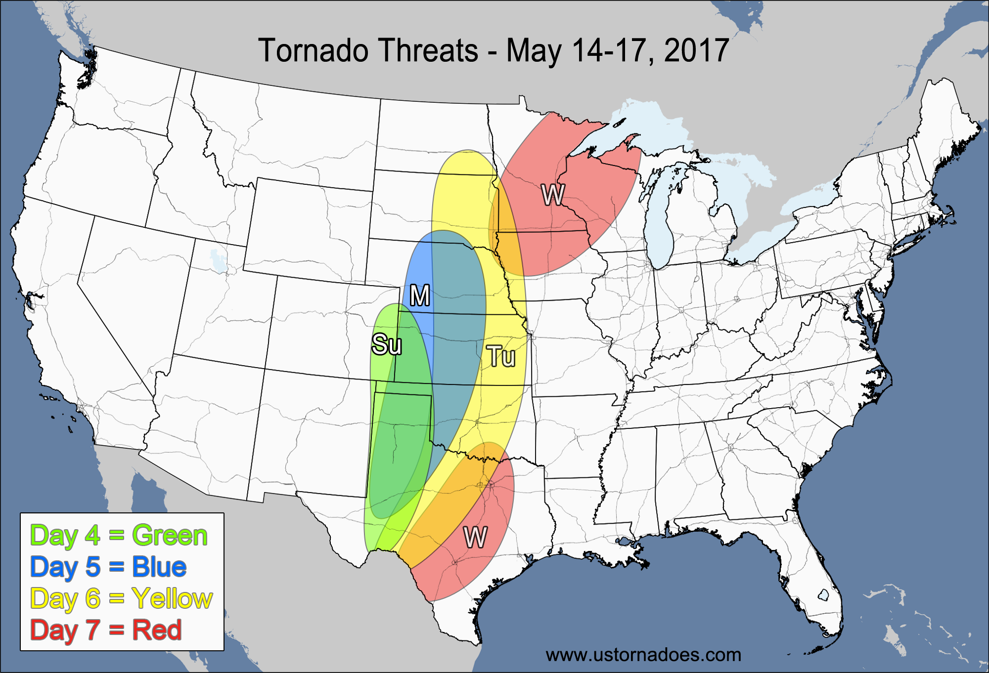 Tornado Threat Forecast: May 11-17, 2017