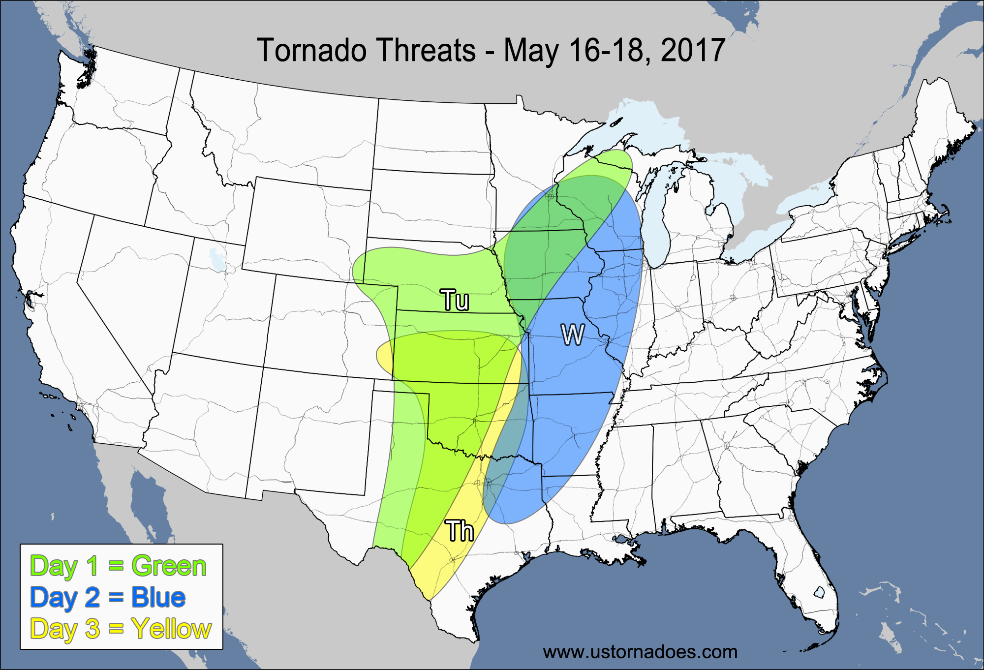 Tornado Threat Forecast: May 16-22, 2017