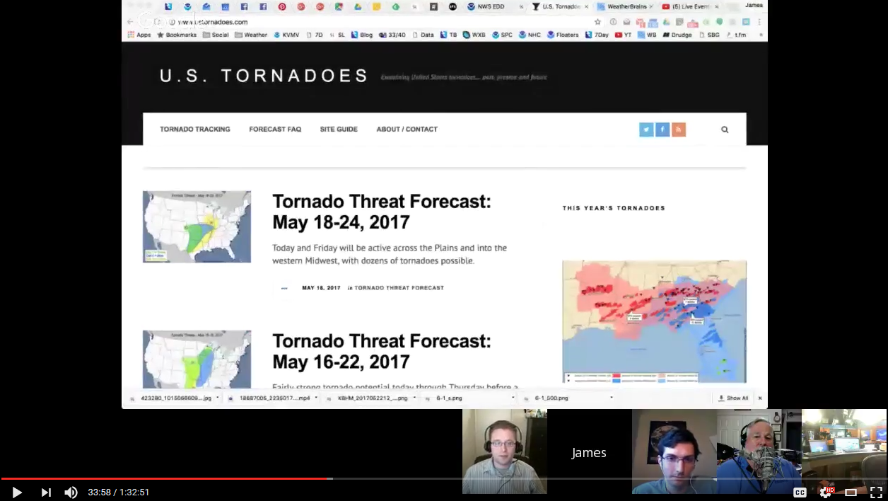 U.S. Tornadoes on the WeatherBrains podcast!