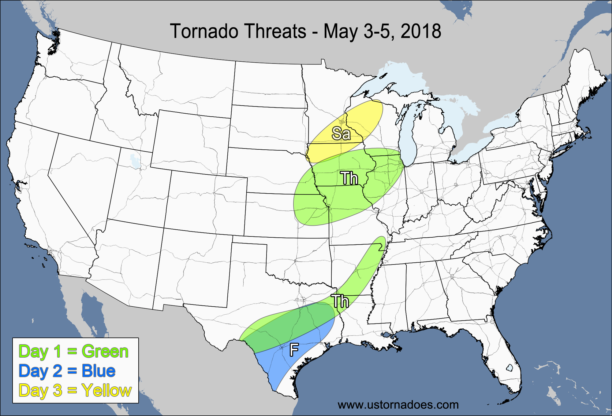 Tornado Threat Forecast: May 3-9, 2018