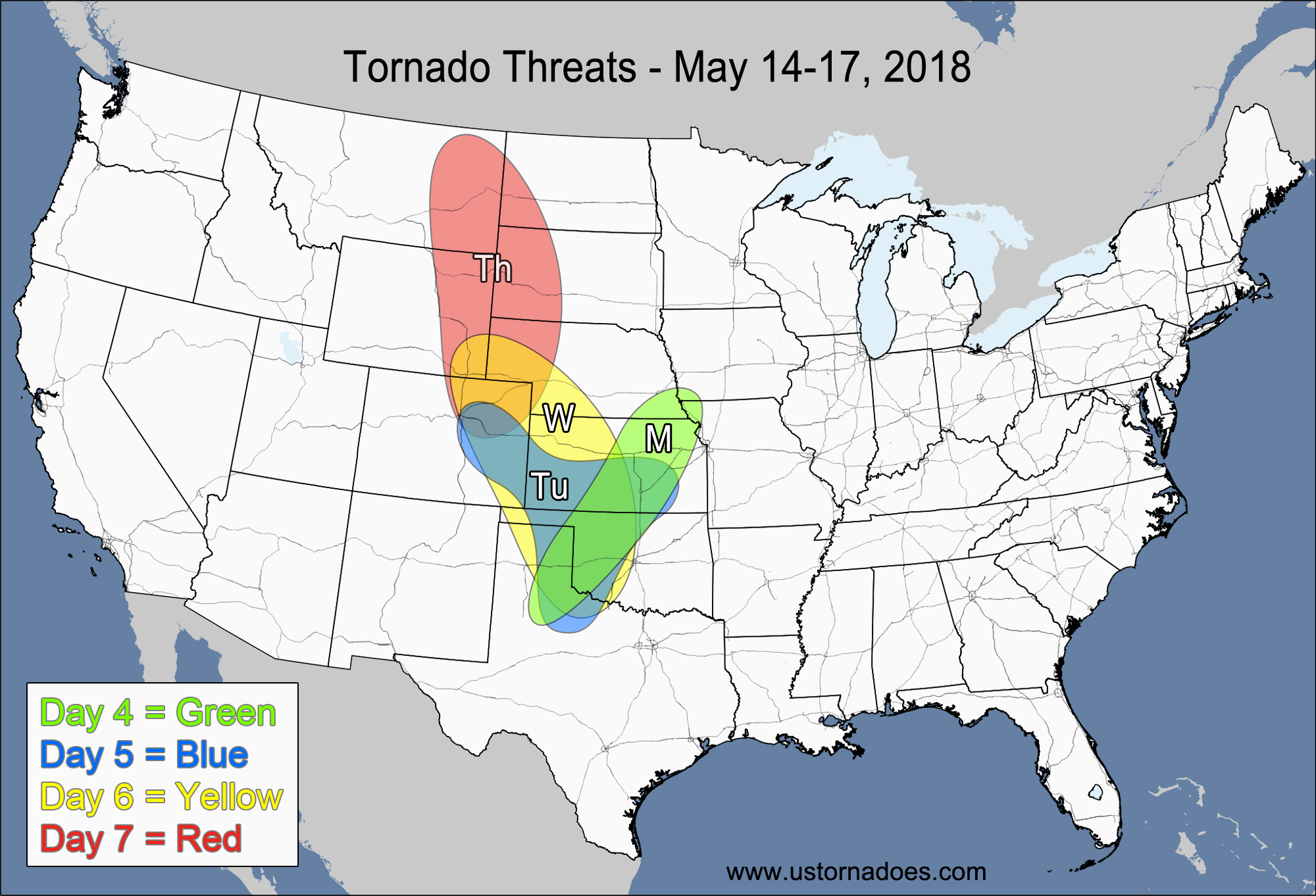 Tornado Threat Forecast: May 11-17, 2018