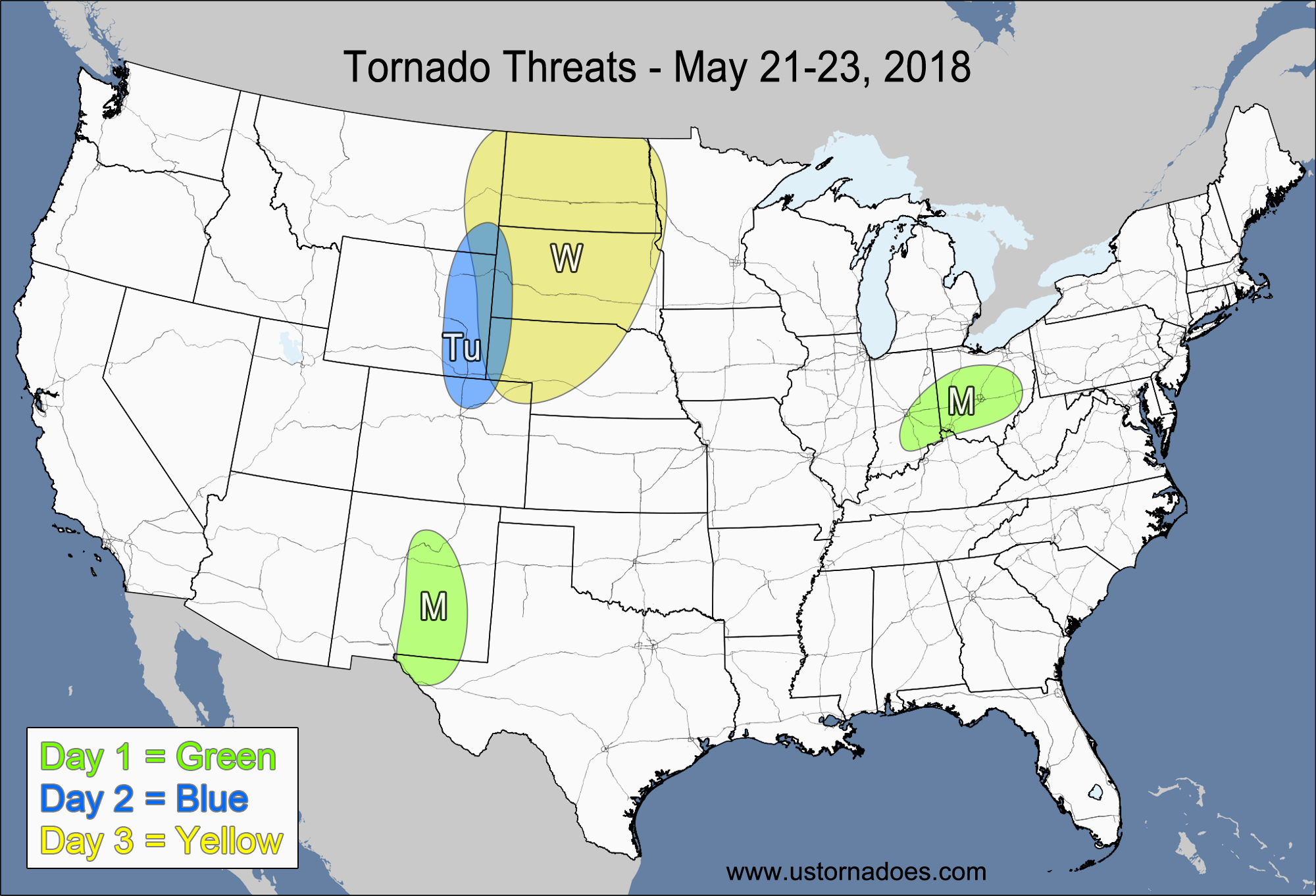 Tornado Threat Forecast: May 21-27, 2018