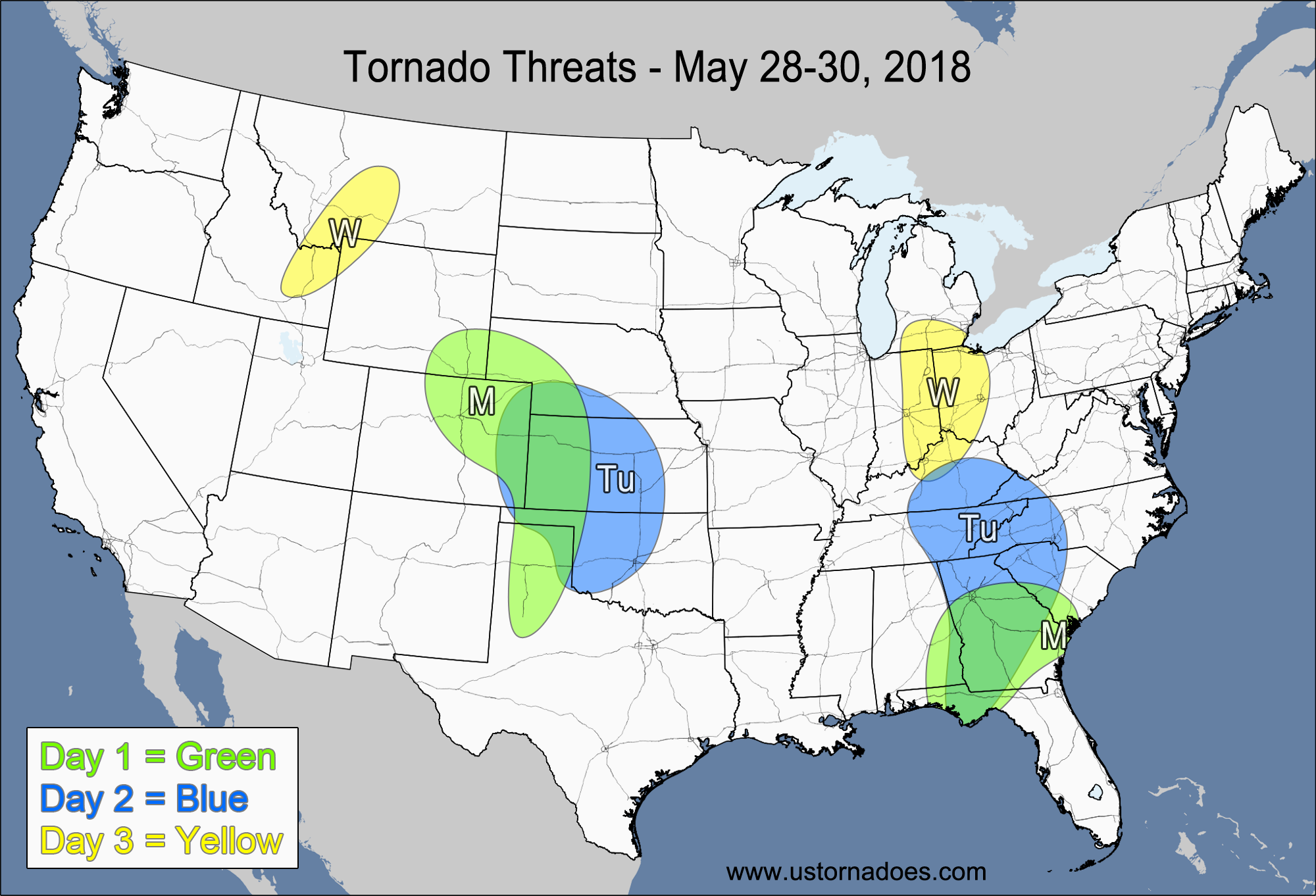 Tornado Threat Forecast: May 28-June 3, 2018