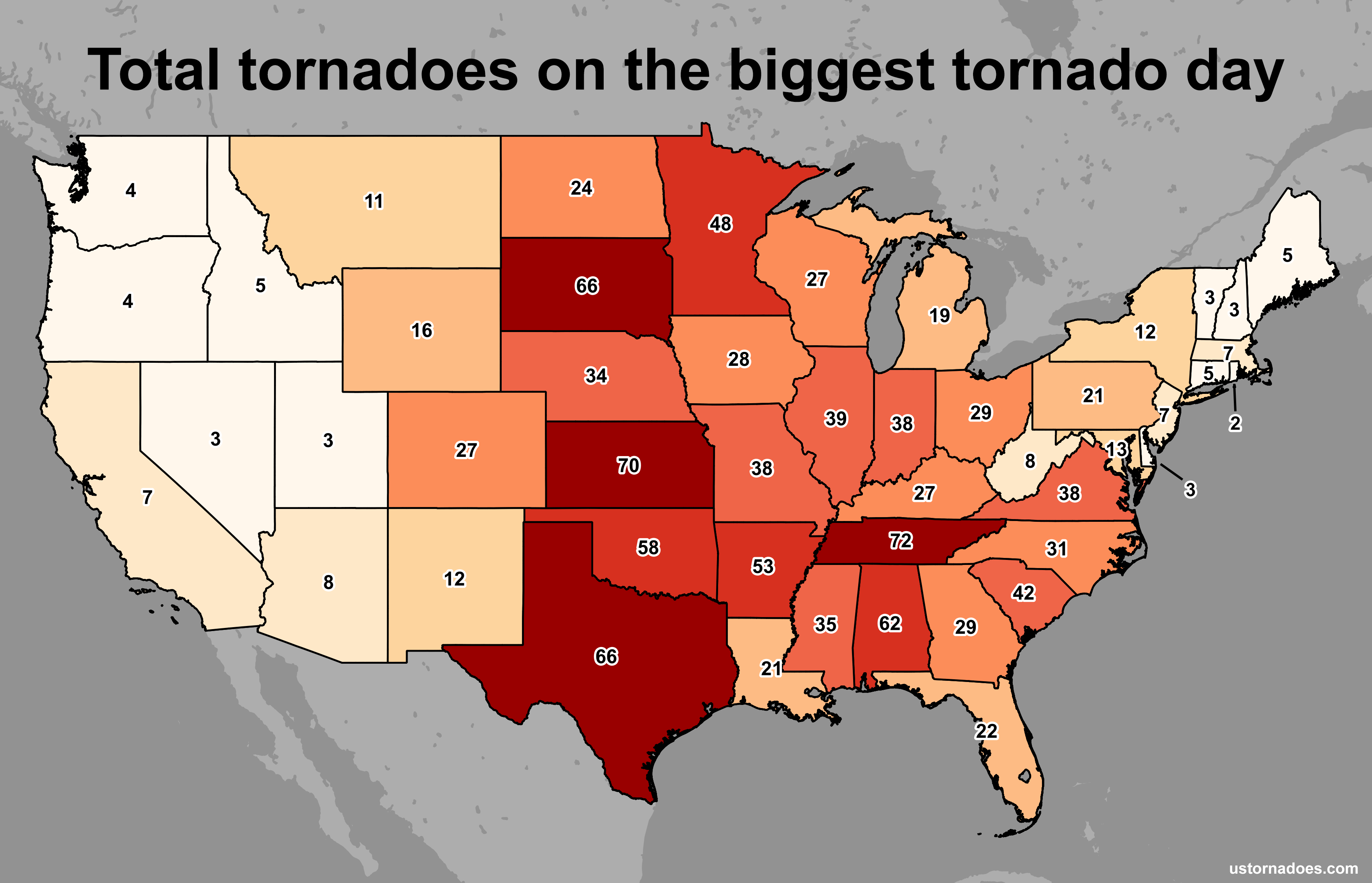 Tornado Locations Map