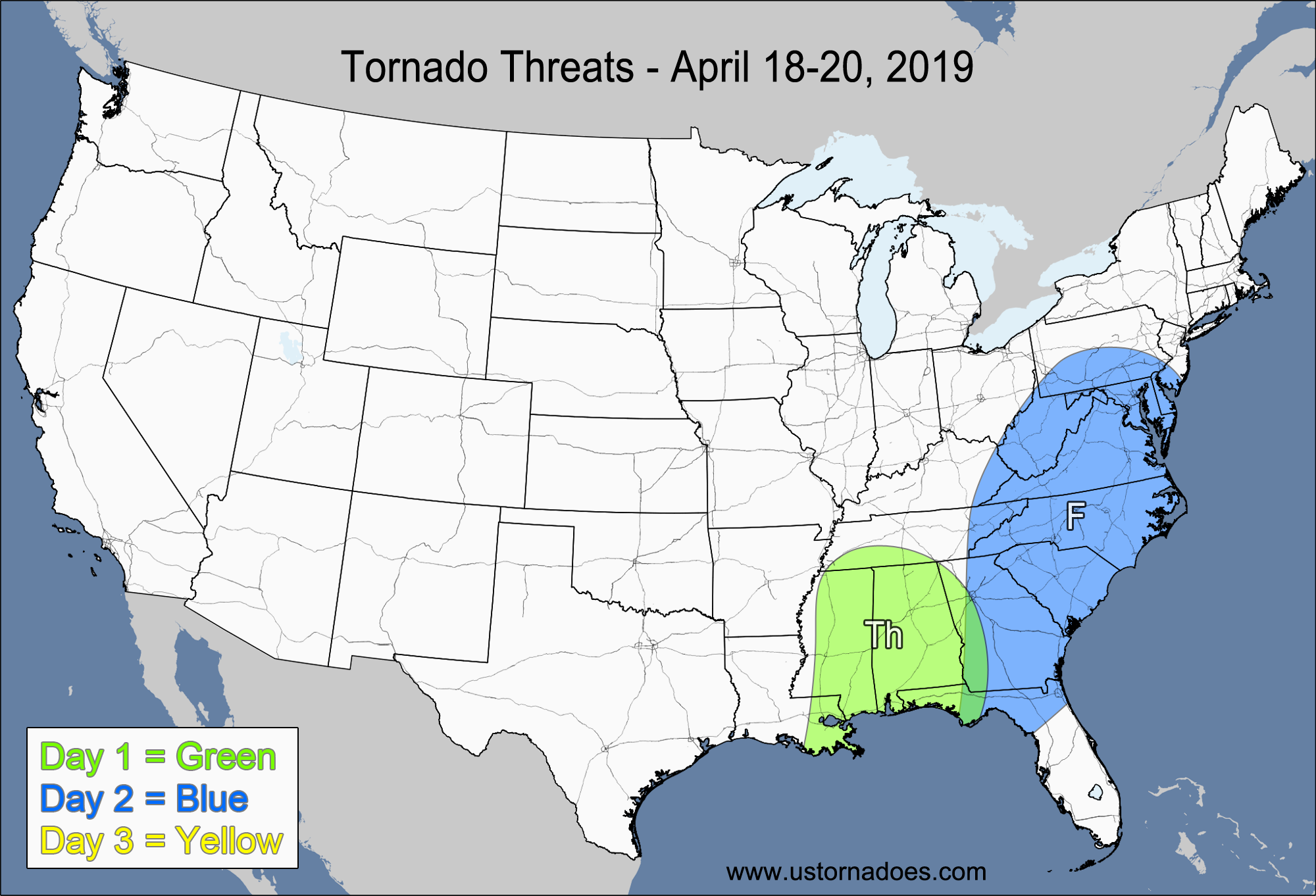 Tornado Threat Forecast: April 18-24, 2019