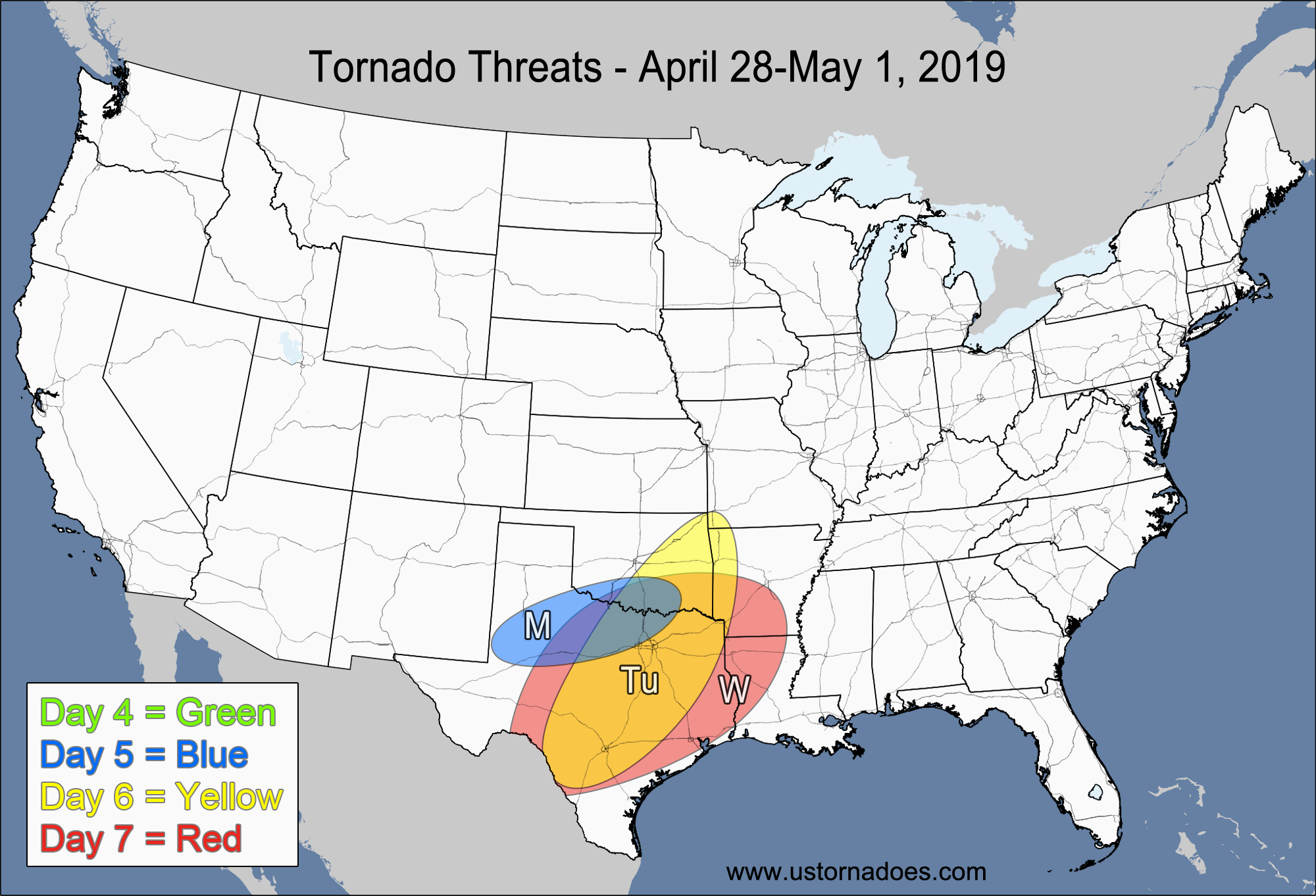 Tornado Threat Forecast: April 25-May 1, 2019