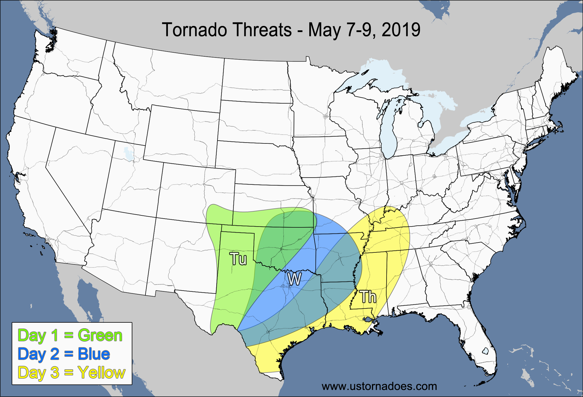 Tornado Threat Forecast: May 7-13, 2019