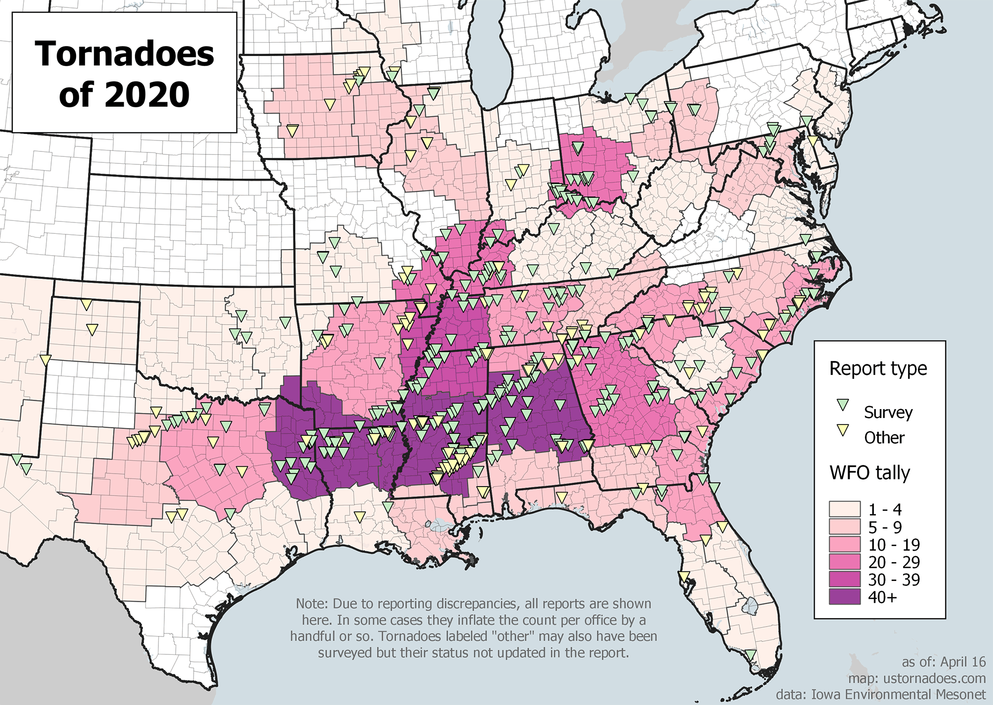 Tornado events of 2020