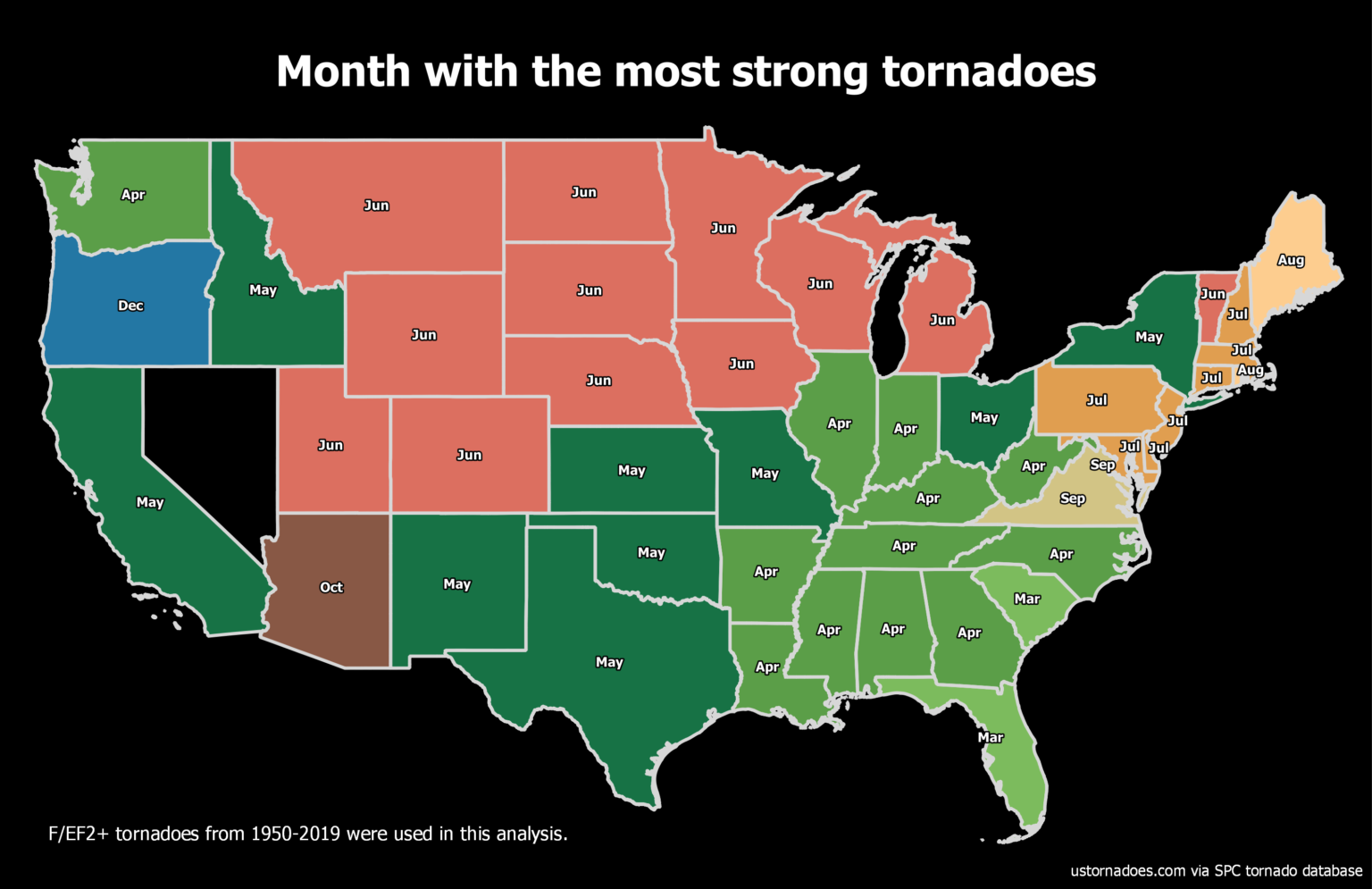 Peak tornado season is often April or May, but that's not always the ...