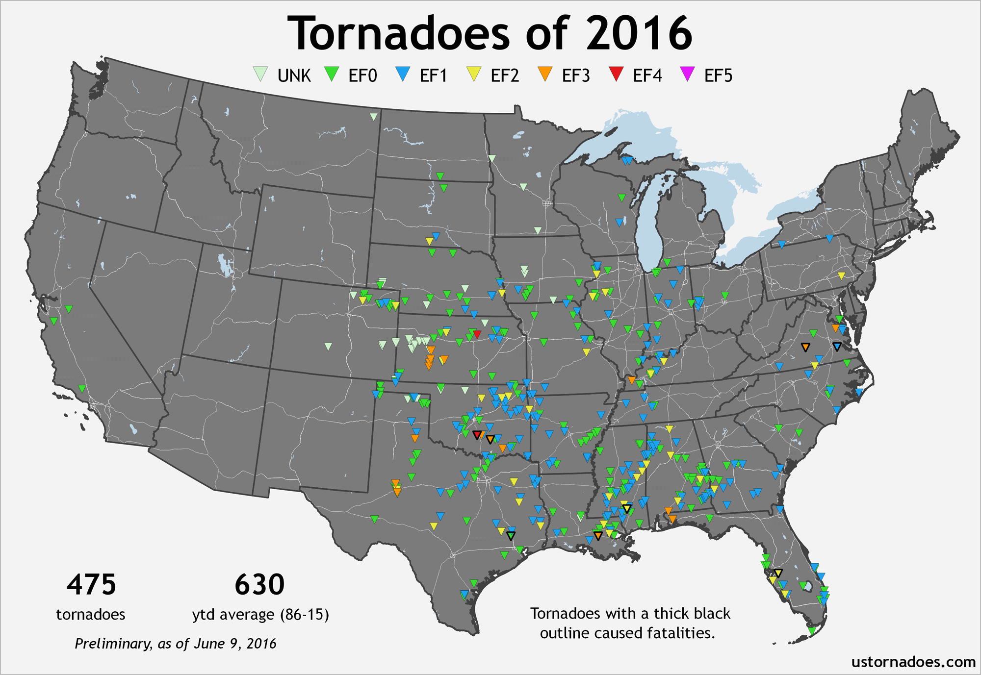 Tracking the tornadoes of 2016 (this project has been discontinued)